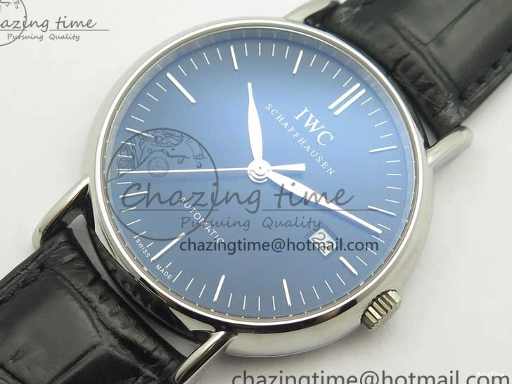 MIROTIME 0321 Portofino Automatic SS TWF 1:1 Best Edition Black Dial on Black Leather Strap A TravelReady 7199